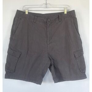 NordicTrack Mens Cargo Hiking Shorts Size 36 Charcoal‎ Gray Utility Nylon Cotton